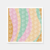 Serviette En Papier Marbre Empreinte de patte rétro Super (Devant)