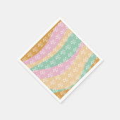 Serviette En Papier Marbre Empreinte de patte rétro Super (Coin)