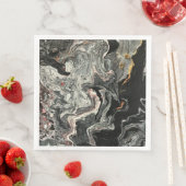 Serviette En Papier Marbre fluide Agate (En situation)