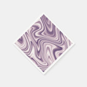 Serviette En Papier Marbre Liquide Violet Abstrait (Coin)