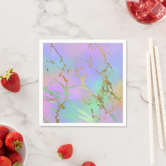 Serviette En Papier Marbre millénaire | Playbow Pastel Ombre (En situation)