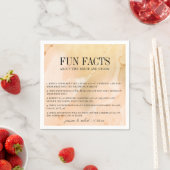 Serviette En Papier Marbre moderne Golden Peach Fun Faits (En situation)