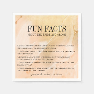 Serviette En Papier Marbre moderne Golden Peach Fun Faits