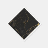 Serviette En Papier Marbre noir or (Coin)