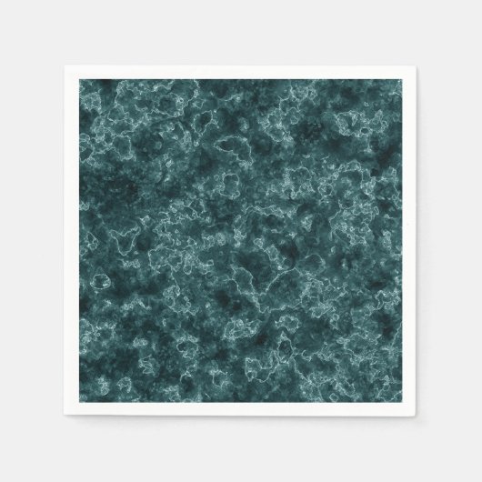 Serviette En Papier Marbre noir turquoise (Devant)