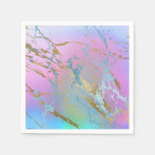 Serviette En Papier Marbre Pastel | Aquarelle Fille Millennale Ombre (Devant)