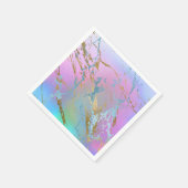 Serviette En Papier Marbre Pastel | Aquarelle Fille Millennale Ombre (Coin)