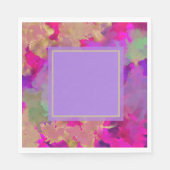 Serviette En Papier Marbre pourpre, violet et or (Devant)