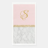 Serviette En Papier "Marbre rose" Serviette personnalisée en papier cl (Devant)