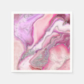 Serviette En Papier Marbre rose Silver (Devant)