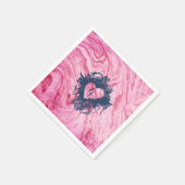 Serviette En Papier marbre rose texture motif élégant beau (Coin)