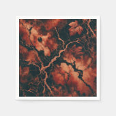Serviette En Papier Marbre rouille Feuille Découpage serviettes (Devant)