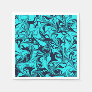 Serviette En Papier Marbre turquoise