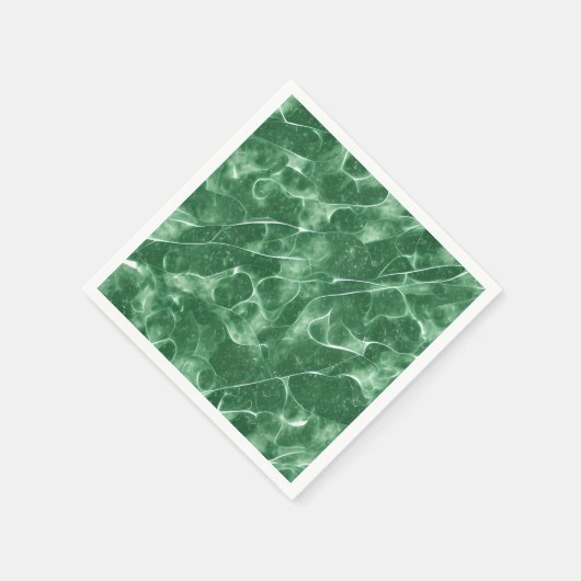 Serviette En Papier Marbre Vert (Coin)