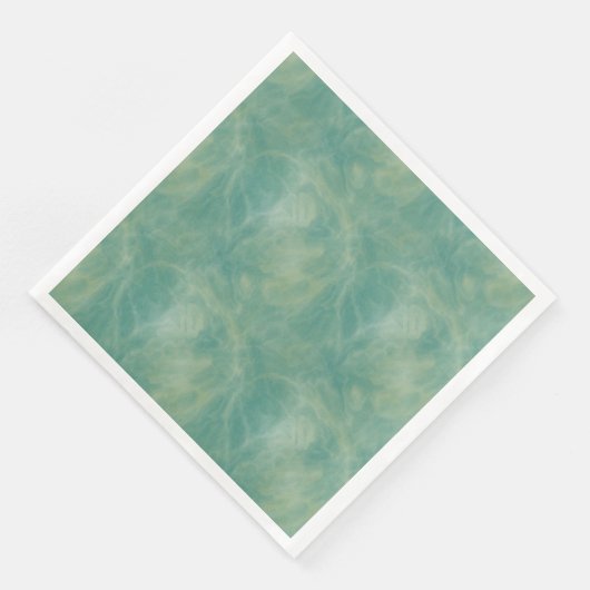 Serviette En Papier marbre vert abstrait (Coin)