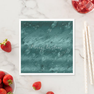 Serviette En Papier Marbre vert émeraude