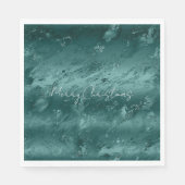 Serviette En Papier Marbre vert émeraude (Devant)