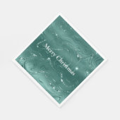 Serviette En Papier Marbre vert émeraude (Coin)