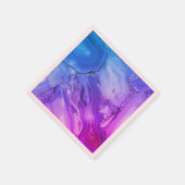 Serviette En Papier Marbre Violet Exotique (Coin)
