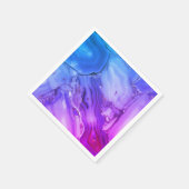 Serviette En Papier Marbre Violet Exotique (Coin)