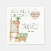 Serviette En Papier Marché Agricole Cultivé Localement Baby shower mod (Devant)