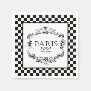 Serviette En Papier marché aux fleurs de Paris   serviettes