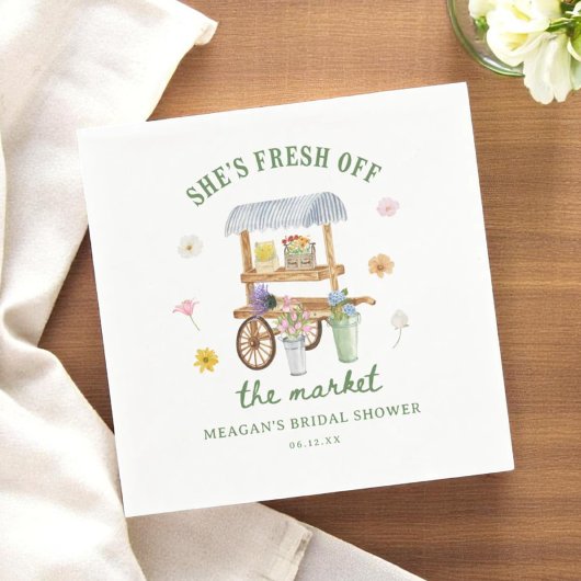 Serviette En Papier Marché aux fleurs Frais du marché Enterrement de v