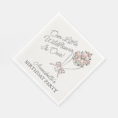 Serviette En Papier Marché aux fleurs roses Fraîches Fraîches Annivers (Coin)