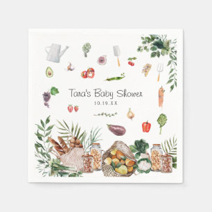 Serviette En Papier Marché de producteurs locaux   Baby Shower