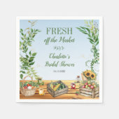 Serviette En Papier Marché des agriculteurs, douche de mariée fraîche  (Devant)
