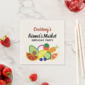 Serviette En Papier Marché des fermiers Fruits de fête d'anniversaire  (En situation)