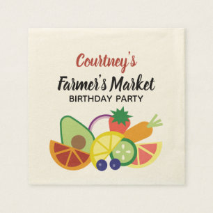 Serviette En Papier Marché des fermiers Fruits de fête d'anniversaire 