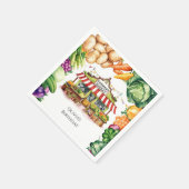 Serviette En Papier Marché des fermiers Légume enchantés Anniversaire (Coin)
