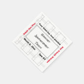 Serviette En Papier Marche Faire-part de basket-ball (Coin)