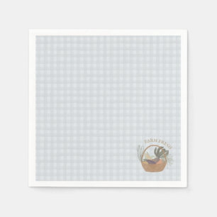 Serviette En Papier Marché fermier bleu frais de la ferme 