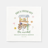 Serviette En Papier Marché Fleurs Fraîches du Marché Réception de Mari (Devant)