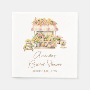 Serviette En Papier Marché Floral de Printemps Love In Bloom Baby Show
