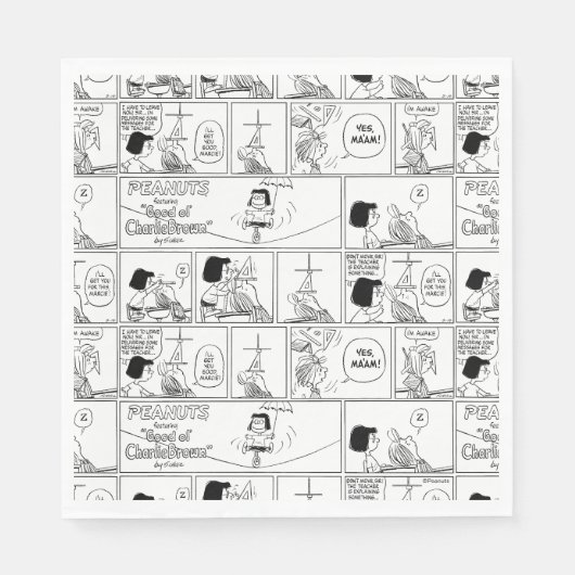 Serviette En Papier Marcie & Pepperment Patty En Classe (Devant)