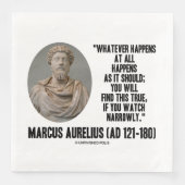 Serviette En Papier Marcus Aurelius Quoi Qu'Il Arrive, Quoi Qu'Il Arri (Devant)