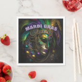 Serviette En Papier Mardi Gras (En situation)