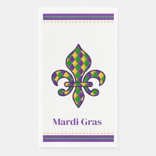 Serviette En Papier Mardi Gras (Devant)