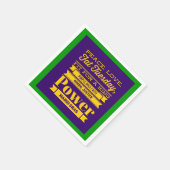Serviette En Papier Mardi Gras (Coin)