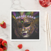 Serviette En Papier Mardi Gras (En situation)