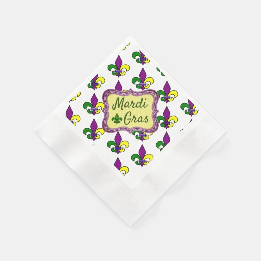 Serviette En Papier Mardi Gras (Coin)