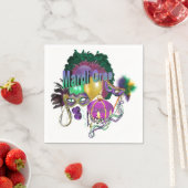 Serviette En Papier Mardi Gras (En situation)