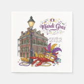 Serviette En Papier Mardi Gras (Devant)