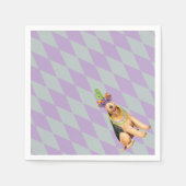 Serviette En Papier Mardi Gras Airedale (Devant)