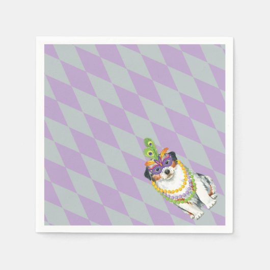 Serviette En Papier Mardi Gras Aussie (Devant)