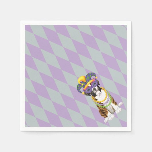 Serviette En Papier Mardi Gras Boxer (Devant)