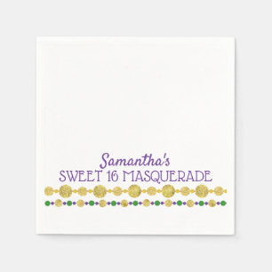 Serviette En Papier Mardi Gras   Carnaval de Masquerade